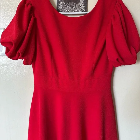 Ivy City Co Red Midi Dress Size S READ - Picture 2 of 14